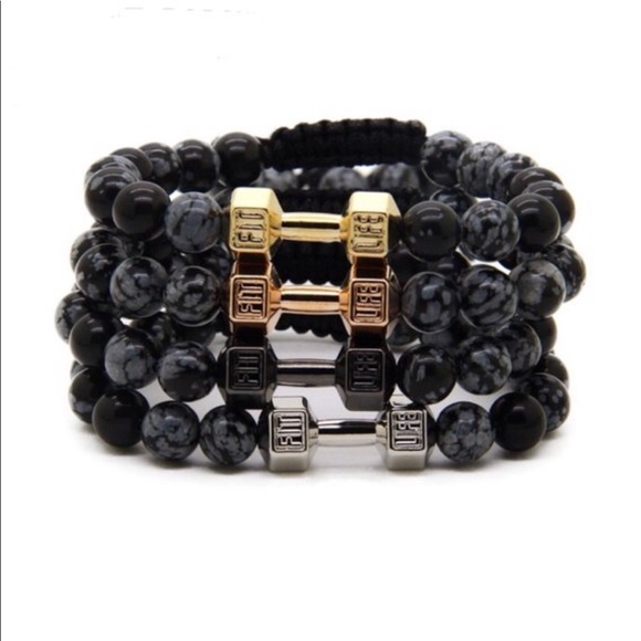 Fit Life Dumbbell Fitness Adjustable Bead Bracelet - Picture 5 of 5